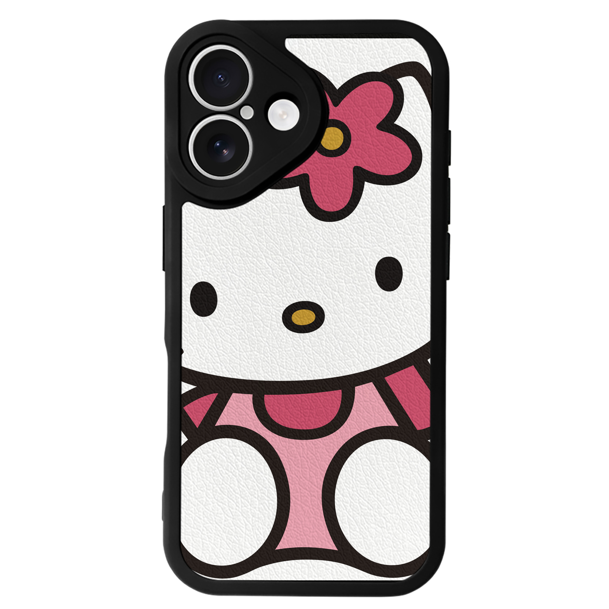 （画像用） Hello Kitty ハローキティ 【iPhone 16シリーズ対応】シリコンスマホケース（レザー調） 材質：シリコン